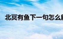 北冥有鱼下一句怎么解释 北冥有鱼下一句 