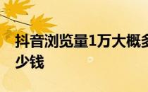 抖音浏览量1万大概多少钱 抖音浏览量1万多少钱 