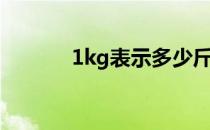 1kg表示多少斤 1斤是多少kg 