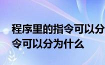 程序里的指令可以分为什么 应用程序里的指令可以分为什么 