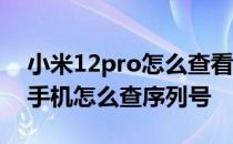 小米12pro怎么查看手机序列号 小米12pro手机怎么查序列号 