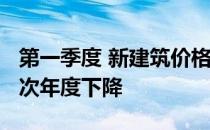 第一季度 新建筑价格下降1% 这是7年来的首次年度下降