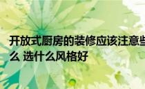 开放式厨房的装修应该注意些什么 想问下开放式厨房注意什么 选什么风格好 