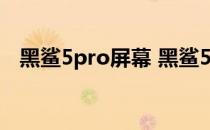 黑鲨5pro屏幕 黑鲨5Pro屏幕体验怎么样 