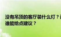 没有吊顶的客厅装什么灯？请问没有吊顶的客厅装什么灯？谁能给点建议？