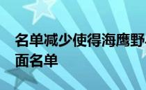 名单减少使得海鹰野马和小马只有一个QB正面名单