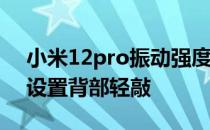 小米12pro振动强度怎么调整 小米12x怎么设置背部轻敲 