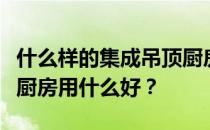 什么样的集成吊顶厨房好？想问一下集成吊顶厨房用什么好？