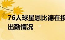 76人球星恩比德在接受采访时谈到了自己的出勤情况