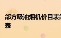 邰方吸油烟机价目表邰方吸油烟机套装新价目表