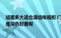 墙面多大适合满墙电视柜 门是深色的 电视柜是该配浅色还是深色好看呢 