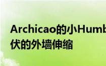 Archicao的小HumbleHostel酒店随着其起伏的外墙伸缩