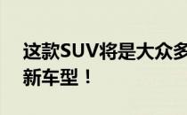 这款SUV将是大众多年来在印度的第一款全新车型！