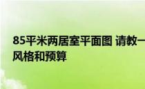 85平米两居室平面图 请教一下85平米两室一厅的欧美设计风格和预算