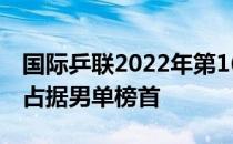 国际乒联2022年第16周世界排名公布樊振东占据男单榜首