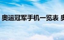 奥运冠军手机一览表 奥运冠军都用什么手机 