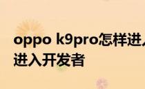 oppo k9pro怎样进入开发者 oppok9x怎么进入开发者 