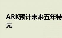 ARK预计未来五年特斯拉股价将达到4000美元