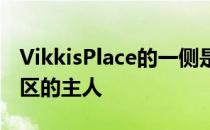 VikkisPlace的一侧是一个开放的生活和餐饮区的主人