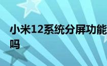 小米12系统分屏功能怎么用 小米12可以分屏吗 