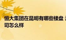 恒大集团在昆明有哪些楼盘 云南昆明恒大房地产开发有限公司怎么样 