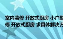 室内装修 开放式厨房 小户型 哪位大神告诉我小户型客厅装修 开放式厨房 求具体解决方案？