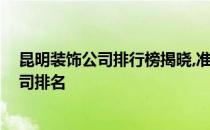 昆明装饰公司排行榜揭晓,准备装修的看过来 求昆明装饰公司排名 