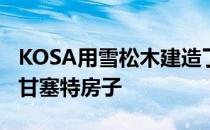 KOSA用雪松木建造了一座内部为木制的阿马甘塞特房子