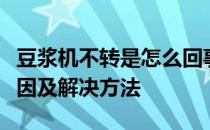 豆浆机不转是怎么回事？豆浆机电机故障的原因及解决方法