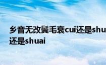 乡音无改鬓毛衰cui还是shuai古诗文网 乡音无改鬓毛衰cui还是shuai 