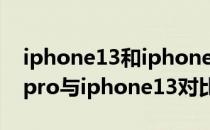 iphone13和iphone13 pro对比 iphone13pro与iphone13对比 