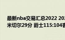 最新nba交易汇总2022 2021-2022NBA常规赛1.5战报：米切尔29分 爵士115:104客胜鹈鹕 