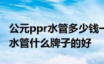 公元ppr水管多少钱一根 求问好心人ppr自来水管什么牌子的好 