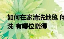 如何在家清洗地毯 问问一下手工地毯如何清洗 有哪位晓得 