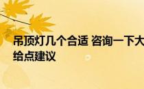 吊顶灯几个合适 咨询一下大家客厅吊顶灯分几组控制 希望给点建议 