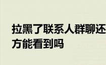 拉黑了联系人群聊还能看见消息吗 拉黑了对方能看到吗 