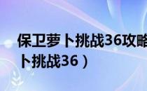 保卫萝卜挑战36攻略金萝卜布阵图（保卫萝卜挑战36）