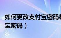 如何更改支付宝密码教学视频（如何更改支付宝密码）