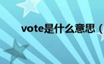 vote是什么意思（vote是什么意思）