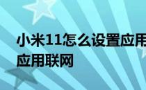 小米11怎么设置应用联网 小米12x怎么设置应用联网 