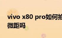 vivo x80 pro如何拍好微距 vivox80pro有微距吗 