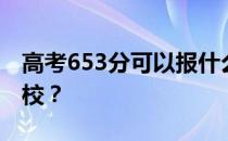 高考653分可以报什么？653分可以上哪些院校？