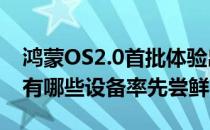 鸿蒙OS2.0首批体验出炉 鸿蒙OS 3.0公测版有哪些设备率先尝鲜 