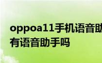 oppoa11手机语音助手怎么开启 oppoa11s有语音助手吗 