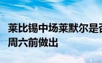 莱比锡中场莱默尔是否转会拜仁的决定将在本周六前做出