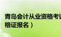 青岛会计从业资格考试地点（青岛会计从业资格证报名）