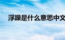 浮躁是什么意思中文翻译（浮躁是什么）