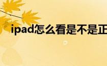 ipad怎么看是不是正品（ipad怎么看av）