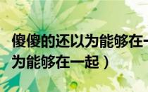 傻傻的还以为能够在一起下一句（傻傻的还以为能够在一起）