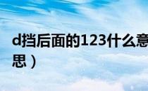 d挡后面的123什么意思（d档123代表什么意思）